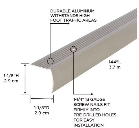 Metal Stair Nose (12ft)