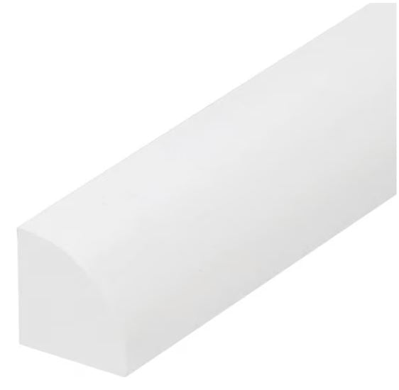 12-ft Finished PVC Quarter Round Moulding