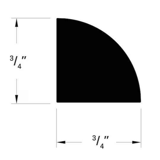 12-ft Finished PVC Quarter Round Moulding
