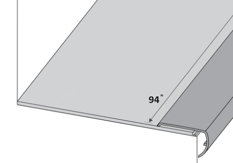 Hawthorne Gray Vinyl Stair Nose (94in)