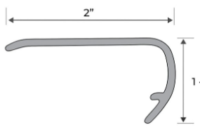 Hickory Haze Vinyl Stair Nose (94in)