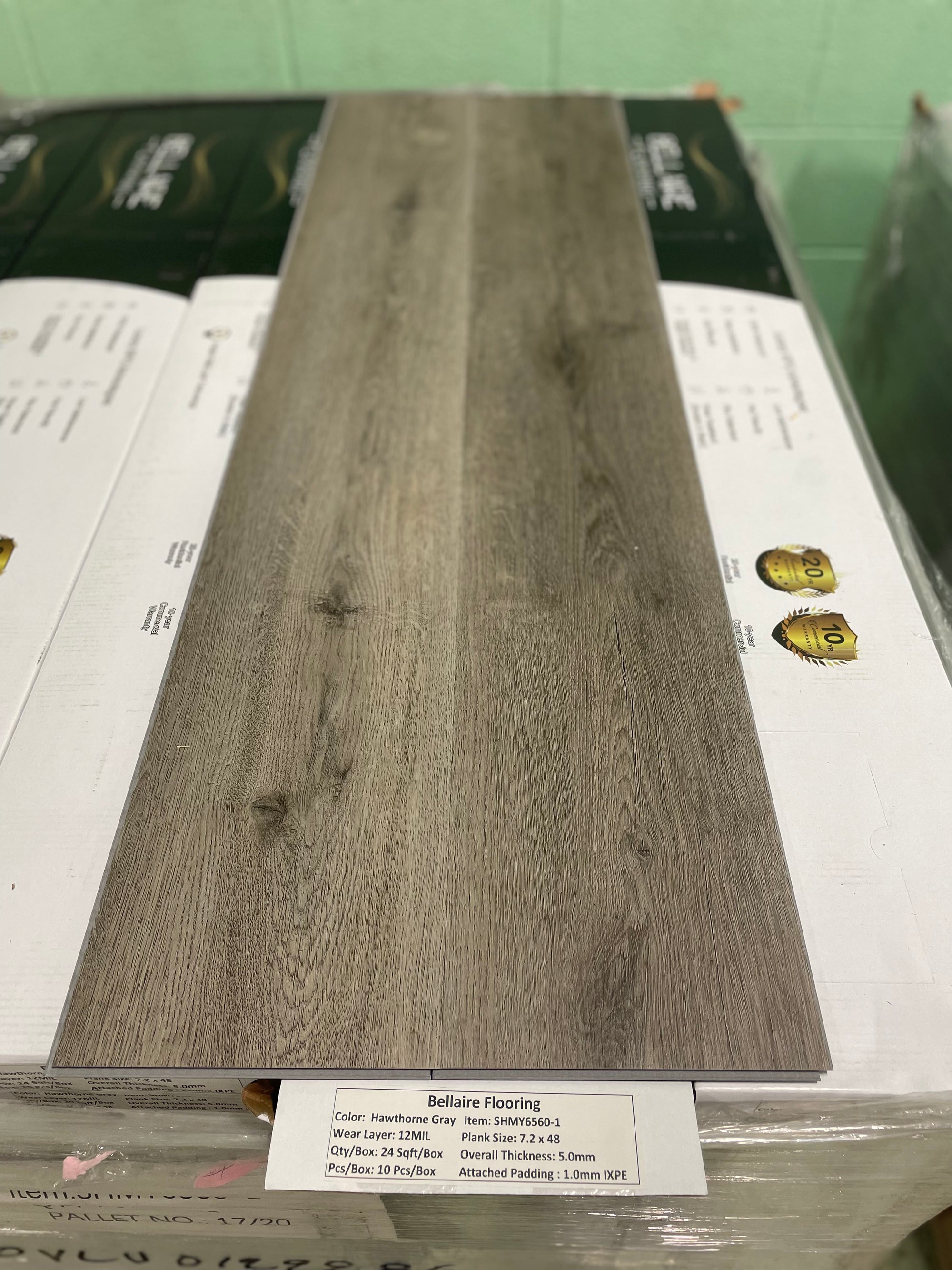 Bellaire 12 mil Luxury Vinyl Plank Flooring - Hawthorne Gray $1.99/sqft
