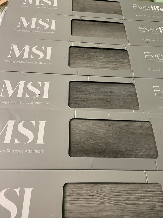 MSI Everlife Glenridge 12 Mil Gluedown Luxury Vinyl Plank Flooring - Woodrift Gray -$1.89/sqft