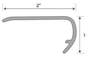 California Pecan Vinyl Stair Nose (94in)